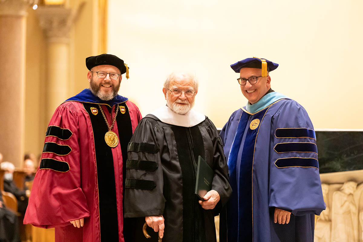 roman verostko receives honorary degree at saint vincent college